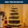 image:imageJoiedomi 40FT LED Candy Cane Rope Lights Waterproof Outdoor 360 LED Christmas Decor Lights for Garden Yard Party Xmas Christmas Holiday Decorations Red amp Cool WhiteWarm White