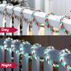 image:imageJoiedomi 40FT LED Candy Cane Rope Lights Waterproof Outdoor 360 LED Christmas Decor Lights for Garden Yard Party Xmas Christmas Holiday Decorations Red amp Cool WhiteRed  Green  Cool White