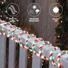 image:imageJoiedomi 40FT LED Candy Cane Rope Lights Waterproof Outdoor 360 LED Christmas Decor Lights for Garden Yard Party Xmas Christmas Holiday Decorations Red amp Cool WhiteRed  Green  Cool White