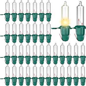 image:imageJOYIN 60 Pcs Replacement Christmas Tree Light Bulbs 25V 0425 Watt 170 mA Incandescent String Lights Replacement Bulb Green Base for IndoorOutdoor Xmas Tree Lights Decoration Warm White200