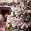 image:imageJOIEDOMI 24 Pcs Pink Christmas Balls Ornaments Set 16 Small Shatterproof Christmas Tree Ornaments Xmas Hanging Balls Decorations for Tree Wreath Garland Holiday Wedding Party Indoor DecorDeep Green