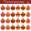 image:imageJOIEDOMI 24 Pcs Pink Christmas Balls Ornaments Set 16 Small Shatterproof Christmas Tree Ornaments Xmas Hanging Balls Decorations for Tree Wreath Garland Holiday Wedding Party Indoor DecorOrange