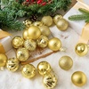 image:imageJOIEDOMI 24 Pcs Pink Christmas Balls Ornaments Set 16 Small Shatterproof Christmas Tree Ornaments Xmas Hanging Balls Decorations for Tree Wreath Garland Holiday Wedding Party Indoor DecorGold