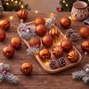 image:imageJOIEDOMI 24 Pcs Pink Christmas Balls Ornaments Set 16 Small Shatterproof Christmas Tree Ornaments Xmas Hanging Balls Decorations for Tree Wreath Garland Holiday Wedding Party Indoor DecorOrange