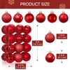 image:imageJOIEDOMI 24 Pcs Pink Christmas Balls Ornaments Set 16 Small Shatterproof Christmas Tree Ornaments Xmas Hanging Balls Decorations for Tree Wreath Garland Holiday Wedding Party Indoor DecorRed