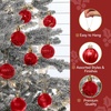 image:imageJOIEDOMI 24 Pcs Pink Christmas Balls Ornaments Set 16 Small Shatterproof Christmas Tree Ornaments Xmas Hanging Balls Decorations for Tree Wreath Garland Holiday Wedding Party Indoor DecorRed