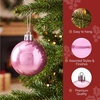 image:imageJOIEDOMI 24 Pcs Pink Christmas Balls Ornaments Set 16 Small Shatterproof Christmas Tree Ornaments Xmas Hanging Balls Decorations for Tree Wreath Garland Holiday Wedding Party Indoor DecorPink