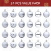 image:imageJOIEDOMI 24 Pcs Pink Christmas Balls Ornaments Set 16 Small Shatterproof Christmas Tree Ornaments Xmas Hanging Balls Decorations for Tree Wreath Garland Holiday Wedding Party Indoor DecorSilver