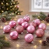 image:imageJOIEDOMI 24 Pcs Pink Christmas Balls Ornaments Set 16 Small Shatterproof Christmas Tree Ornaments Xmas Hanging Balls Decorations for Tree Wreath Garland Holiday Wedding Party Indoor DecorPink