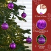 image:imageJOIEDOMI 24 Pcs Pink Christmas Balls Ornaments Set 16 Small Shatterproof Christmas Tree Ornaments Xmas Hanging Balls Decorations for Tree Wreath Garland Holiday Wedding Party Indoor DecorPurple