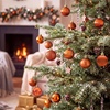 image:imageJOIEDOMI 24 Pcs Pink Christmas Balls Ornaments Set 16 Small Shatterproof Christmas Tree Ornaments Xmas Hanging Balls Decorations for Tree Wreath Garland Holiday Wedding Party Indoor DecorOrange