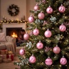 image:imageJOIEDOMI 24 Pcs Pink Christmas Balls Ornaments Set 16 Small Shatterproof Christmas Tree Ornaments Xmas Hanging Balls Decorations for Tree Wreath Garland Holiday Wedding Party Indoor DecorPink