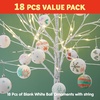 image:imageJOYIN 18 Pcs Christmas Ball Ornaments Blank White Ball Ornaments for DIY Art amp Craft Christmas Tree Decoration Shatterproof for Xmas Party Favors Supplies Presents
