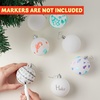 image:imageJOYIN 18 Pcs Christmas Ball Ornaments Blank White Ball Ornaments for DIY Art amp Craft Christmas Tree Decoration Shatterproof for Xmas Party Favors Supplies Presents