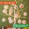 image:imageJOYIN 18 Pcs Christmas Ball Ornaments Blank White Ball Ornaments for DIY Art amp Craft Christmas Tree Decoration Shatterproof for Xmas Party Favors Supplies Presents