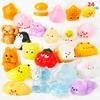 image:imageJOYIN 24 Pcs Kawaii Taba Squishy Toy Keychains Assorted Animal amp Food Squishy Toy Individually Wrapped TPR Fidget Toys for Kids Party Favors Classroom Treasure Box Prizes