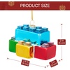 image:imageJOYIN Christmas Building Blocks Glass Small Ornament Blown Glass Tree Picks Mini Decors for Christmas Tree Hanging Decorations Ornaments Indoor Xmas Gifts Party FavorsBuilding Blocks