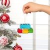 image:imageJOYIN Christmas Building Blocks Glass Small Ornament Blown Glass Tree Picks Mini Decors for Christmas Tree Hanging Decorations Ornaments Indoor Xmas Gifts Party FavorsBuilding Blocks