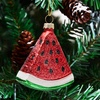image:imageJoiedomi Peach Mini Christmas Ornaments Fruit Blown Glass Small Ornament for Christmas Tree Hanging Outdoor Decorations Indoor Xmas Party Favors Supplies Cute Presents GiftsWatermelon