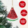 image:imageJoiedomi Peach Mini Christmas Ornaments Fruit Blown Glass Small Ornament for Christmas Tree Hanging Outdoor Decorations Indoor Xmas Party Favors Supplies Cute Presents GiftsWatermelon