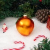 image:imageJoiedomi Peach Mini Christmas Ornaments Fruit Blown Glass Small Ornament for Christmas Tree Hanging Outdoor Decorations Indoor Xmas Party Favors Supplies Cute Presents GiftsPeach