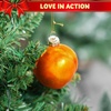 image:imageJoiedomi Peach Mini Christmas Ornaments Fruit Blown Glass Small Ornament for Christmas Tree Hanging Outdoor Decorations Indoor Xmas Party Favors Supplies Cute Presents GiftsPeach