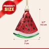 image:imageJoiedomi Peach Mini Christmas Ornaments Fruit Blown Glass Small Ornament for Christmas Tree Hanging Outdoor Decorations Indoor Xmas Party Favors Supplies Cute Presents GiftsWatermelon
