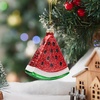 image:imageJoiedomi Peach Mini Christmas Ornaments Fruit Blown Glass Small Ornament for Christmas Tree Hanging Outdoor Decorations Indoor Xmas Party Favors Supplies Cute Presents GiftsWatermelon