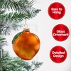 image:imageJoiedomi Peach Mini Christmas Ornaments Fruit Blown Glass Small Ornament for Christmas Tree Hanging Outdoor Decorations Indoor Xmas Party Favors Supplies Cute Presents GiftsPeach