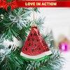 image:imageJoiedomi Peach Mini Christmas Ornaments Fruit Blown Glass Small Ornament for Christmas Tree Hanging Outdoor Decorations Indoor Xmas Party Favors Supplies Cute Presents GiftsWatermelon