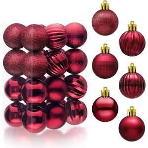 image:imageJOIEDOMI 24 Pcs Pink Christmas Balls Ornaments Set 16 Small Shatterproof Christmas Tree Ornaments Xmas Hanging Balls Decorations for Tree Wreath Garland Holiday Wedding Party Indoor DecorBurgundy Red