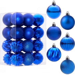image:imageJOIEDOMI 24 Pcs Pink Christmas Balls Ornaments Set 16 Small Shatterproof Christmas Tree Ornaments Xmas Hanging Balls Decorations for Tree Wreath Garland Holiday Wedding Party Indoor DecorBlue