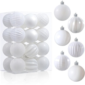 image:imageJOIEDOMI 24 Pcs Pink Christmas Balls Ornaments Set 16 Small Shatterproof Christmas Tree Ornaments Xmas Hanging Balls Decorations for Tree Wreath Garland Holiday Wedding Party Indoor DecorWhite