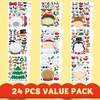 image:imageJOYIN 24 Pcs Christmas Makeaface Stickers Make Your Own Characters Mix and Match Sticker Sheets with Christmas Elf Santa Snowman Tree Xmas Party Games for Kids Party Favor Supplies CraftFace stickers