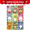 image:imageJOYIN 24 Pcs Christmas Makeaface Stickers Make Your Own Characters Mix and Match Sticker Sheets with Christmas Elf Santa Snowman Tree Xmas Party Games for Kids Party Favor Supplies CraftFunny stickers