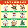 image:imageJOYIN 24 Pcs Christmas Makeaface Stickers Make Your Own Characters Mix and Match Sticker Sheets with Christmas Elf Santa Snowman Tree Xmas Party Games for Kids Party Favor Supplies CraftFace stickers