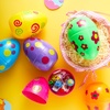 image:imageJOYIN 6 Pcs Large Clear Easter Eggs 6 Inches Jumbo Plastic Eggs Fillable for Easter Themed Hunt Colorful Basket Stuffers Fillers Filling Treats Party Favor Classroom Prize SuppliesPrinted