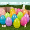 image:imageJOYIN 6 Pcs Large Clear Easter Eggs 6 Inches Jumbo Plastic Eggs Fillable for Easter Themed Hunt Colorful Basket Stuffers Fillers Filling Treats Party Favor Classroom Prize SuppliesClear
