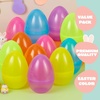 image:imageJOYIN 6 Pcs Large Clear Easter Eggs 6 Inches Jumbo Plastic Eggs Fillable for Easter Themed Hunt Colorful Basket Stuffers Fillers Filling Treats Party Favor Classroom Prize SuppliesClear