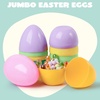 image:imageJOYIN 6 Pcs Large Clear Easter Eggs 6 Inches Jumbo Plastic Eggs Fillable for Easter Themed Hunt Colorful Basket Stuffers Fillers Filling Treats Party Favor Classroom Prize SuppliesPastel