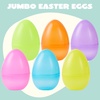 image:imageJOYIN 6 Pcs Large Clear Easter Eggs 6 Inches Jumbo Plastic Eggs Fillable for Easter Themed Hunt Colorful Basket Stuffers Fillers Filling Treats Party Favor Classroom Prize SuppliesClear