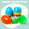image:imageJOYIN 6 Pcs Large Clear Easter Eggs 6 Inches Jumbo Plastic Eggs Fillable for Easter Themed Hunt Colorful Basket Stuffers Fillers Filling Treats Party Favor Classroom Prize SuppliesPure