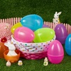 image:imageJOYIN 6 Pcs Large Clear Easter Eggs 6 Inches Jumbo Plastic Eggs Fillable for Easter Themed Hunt Colorful Basket Stuffers Fillers Filling Treats Party Favor Classroom Prize SuppliesClear