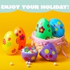 image:imageJOYIN 6 Pcs Large Clear Easter Eggs 6 Inches Jumbo Plastic Eggs Fillable for Easter Themed Hunt Colorful Basket Stuffers Fillers Filling Treats Party Favor Classroom Prize SuppliesPrinted
