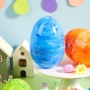 image:imageJOYIN 6 Pcs Large Clear Easter Eggs 6 Inches Jumbo Plastic Eggs Fillable for Easter Themed Hunt Colorful Basket Stuffers Fillers Filling Treats Party Favor Classroom Prize SuppliesMarble