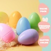 image:imageJOYIN 6 Pcs Large Clear Easter Eggs 6 Inches Jumbo Plastic Eggs Fillable for Easter Themed Hunt Colorful Basket Stuffers Fillers Filling Treats Party Favor Classroom Prize SuppliesPastel