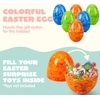 image:imageJOYIN 6 Pcs Large Clear Easter Eggs 6 Inches Jumbo Plastic Eggs Fillable for Easter Themed Hunt Colorful Basket Stuffers Fillers Filling Treats Party Favor Classroom Prize SuppliesMarble