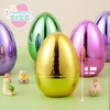 image:imageJOYIN 6 Pcs Large Clear Easter Eggs 6 Inches Jumbo Plastic Eggs Fillable for Easter Themed Hunt Colorful Basket Stuffers Fillers Filling Treats Party Favor Classroom Prize SuppliesMetallic
