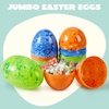 image:imageJOYIN 6 Pcs Large Clear Easter Eggs 6 Inches Jumbo Plastic Eggs Fillable for Easter Themed Hunt Colorful Basket Stuffers Fillers Filling Treats Party Favor Classroom Prize SuppliesMarble