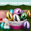 image:imageJOYIN 6 Pcs Large Clear Easter Eggs 6 Inches Jumbo Plastic Eggs Fillable for Easter Themed Hunt Colorful Basket Stuffers Fillers Filling Treats Party Favor Classroom Prize SuppliesMetallic